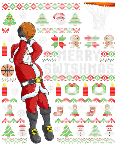 Cool Santa Basketball Merry Swishmas Coaster
