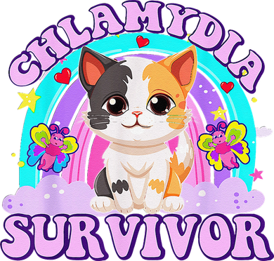 Chlamydia Survivor Cat Rainbow Gift Kids Sweatshirt
