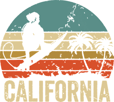 California Surf CA Vintage Retro Men Women Kids Surfer Sunset Toddler T-Shirt