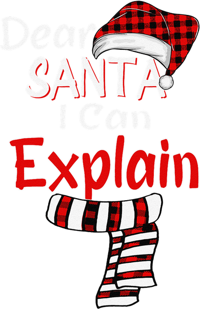 Christmas Santa Claus Red Plaid Dear Santa I Can Explain Coffee Mug