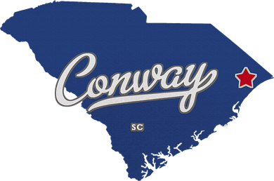 Conway South Carolina Sc Map Toddler Long Sleeve