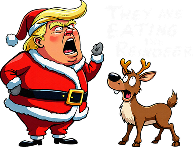 Christmas Santa Claus Trump They Are Eating The Reindeer Beanie