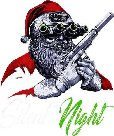 Christmas Santa Claus Guns Silent Night Santa Baby Bodysuit