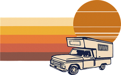 Cabover Slidein Camper RV Truck Retro Truck Camper Golf Towel