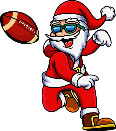 Christmas Santa Claus Football Quarterback Football Player Hat