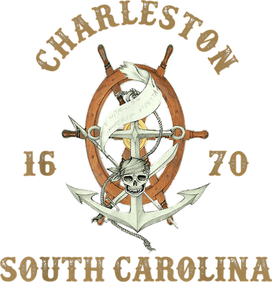 Charleston South Carolina Sc Vintage Nautical Waves Kids T-Shirt