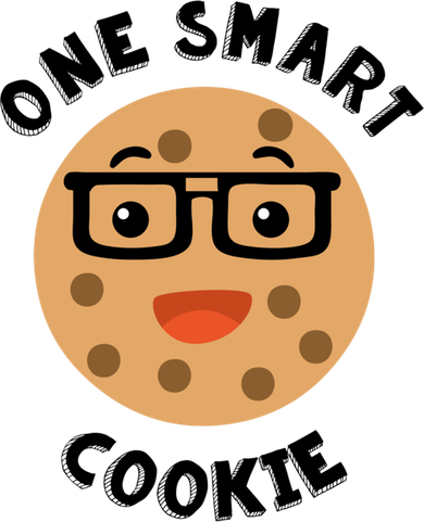 Cute Smart Cookie Wearing Glasses Design Gift Button