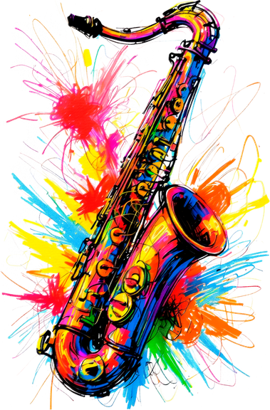 Colorful Saxophone Women's Tank Top