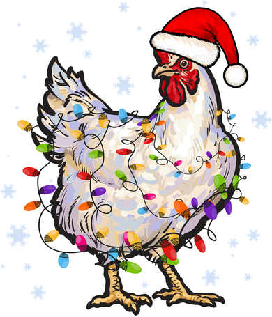 Christmas Santa Chicken Women's Sweatshirt