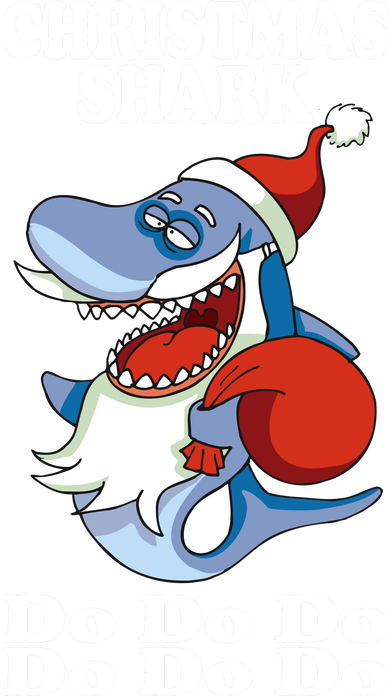 Christmas Santa Shark Do Do Do Button