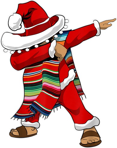 Christmas Sombrero Dabbing Mexican Serape Poncho Santa TShirt Golf Towel