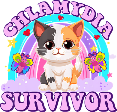 Chlamydia Survivor Funny Cat Sarcastic Inappropriate Beanie