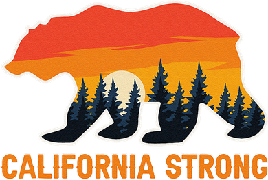 California Strong Grizzly Bear Sunset Vintage Gift Women's Long Sleeve Shirt