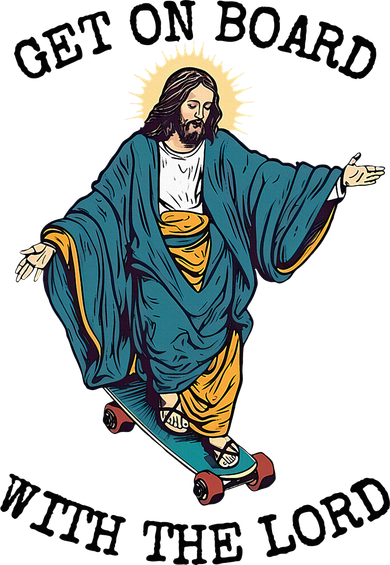 Christ Skateboarding Get On Board With The Lord Jesus Skate Women's Hoodie