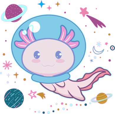 Cute Space Galaxy Astronaut Axolotl Women's Long Sleeve Shirt