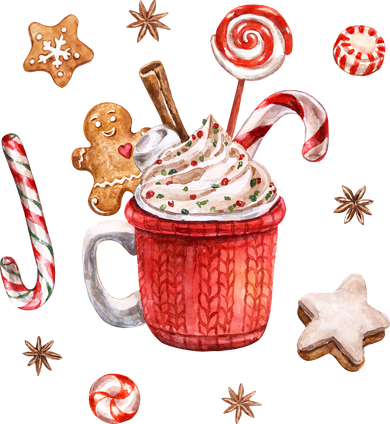 Christmas Season Gingerbread Hot Coco Tumbler