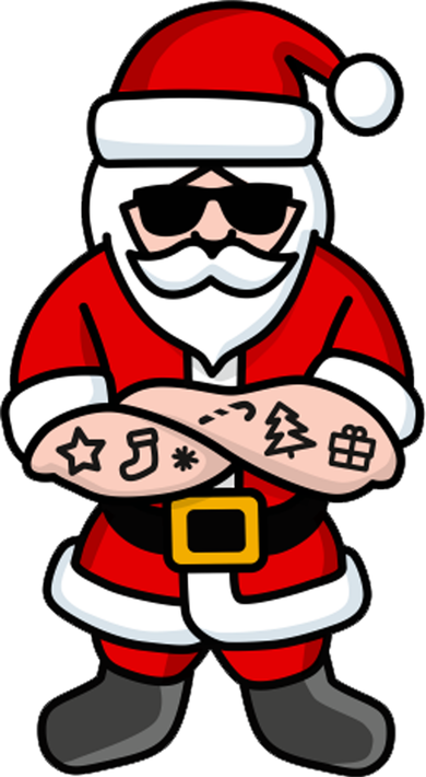 Cool Santa Gangster Hat
