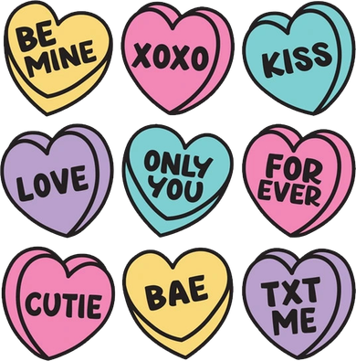 Candy Sweet Hearts Love Valentines Day Ceramic Ornament