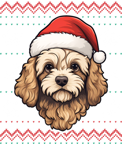 Cavapoo Santa Hat Christmas Funny Dog Mom Dad Great Gift Tank Top