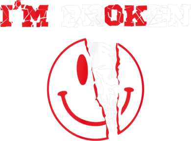 Confused Smile I'm Broken Invisible Illness I'm OK Broken Toddler Long Sleeve