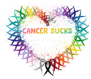 Cancer Sucks In Every Color Cancer Awareness Ribbons Heart 11oz C Handle Ceramic Mug