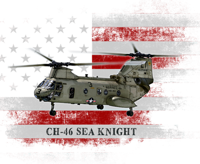 Ch46 Sea Knight Helicopter Usa Flag Helicopter Pilot Funny Gift Coaster