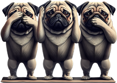 Cute See No Evil Hear No Evil Speak No Evil Three Pug Kids Sweatshirt