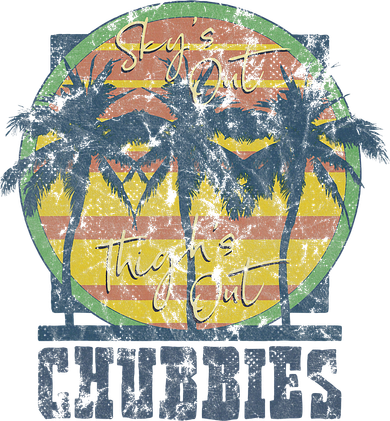 Chubbies Sky’S Out Thighs Out Vintage Retro Beach Doggie Tank