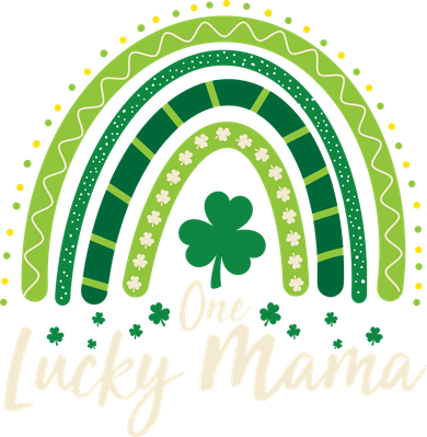 Cute St Patricks Day One Lucky Mama Green Shamrock Clover Rainbow Women's Tank Top