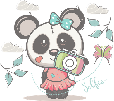 Cute Selfie Panda Girl Sweatshirt