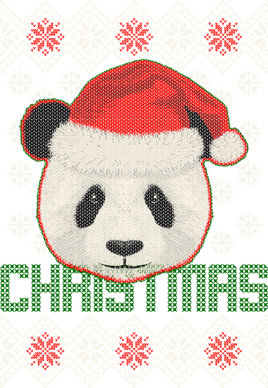Cute Santa Panda Ugly Christmas Sweater Toddler Long Sleeve