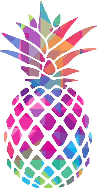 Colorful Simple Pineapple Kids T-Shirt