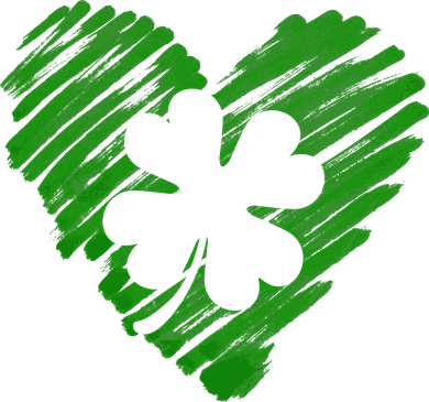 Cute St Patrick's Day Scribble Shamrock Heart Tote Bag