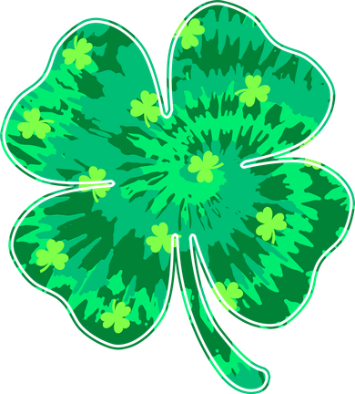 Cute St Patricks Day Tie Dye Shamrock Clover Toddler Hoodie