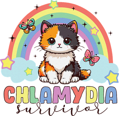 Chlamydia Survivor Rainbow Funny Humor Cat Specific Meme Kids Sweatshirt