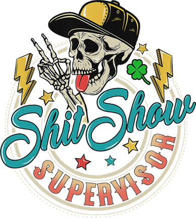 Cool Shit Show Supervisor Skull Hilarious Vintage Magnet