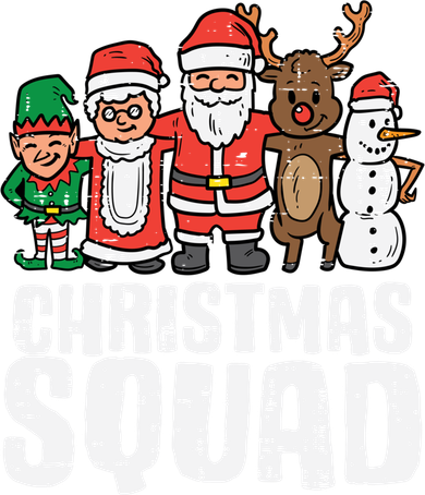 Christmas Squad Santa Xmas Family Boys Girls Cute Gift Women's T-Shirt