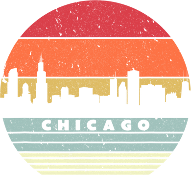 Chicago Souvenir Shirt. Retro Style USA Skyline Kids Hoodie