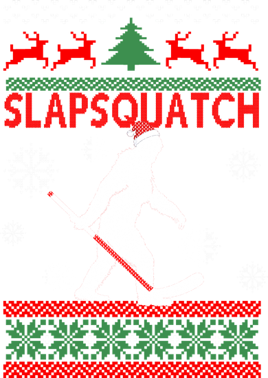 Ugly Christmas Sweater Hockey Sasquatch Beanie