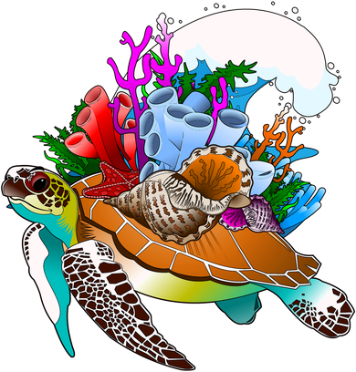 Cool Sea Turtle Ocean Life Kids Long Sleeve Shirt