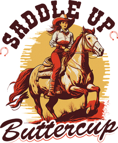 Country Saddle Up Buttercup Bronc Horse Riding Cowgirl Toddler Hoodie