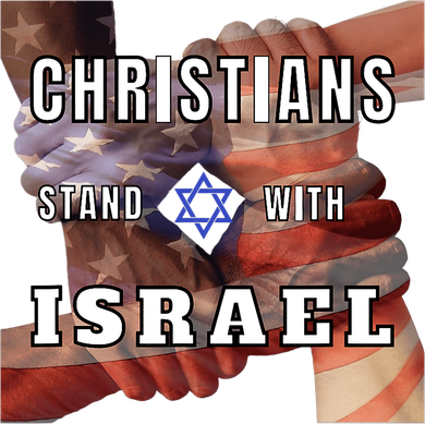 Christians Stand With Israel Amercan Flag Patriotic Coaster