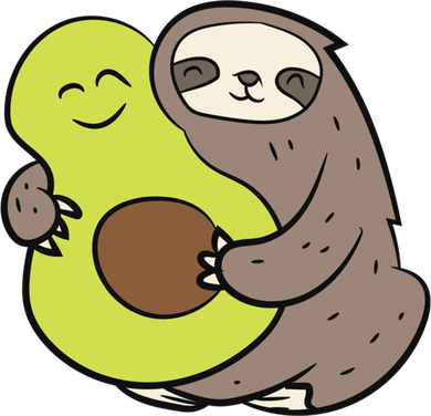 Cute Sloth With Avocado Vegan Cute Sloth Avocado Gift Women's Long Sleeve Shirt