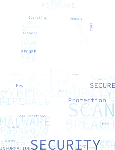 Cyber Security Wordcloud Padlock Button