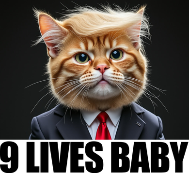 Cat Trump 9 Lives Baby Sweatshirt