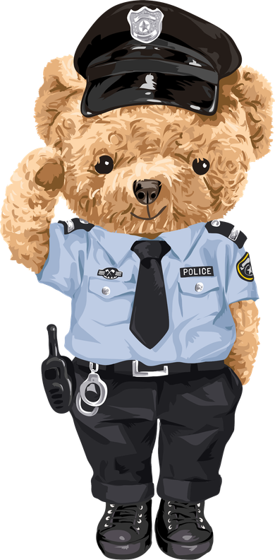 Cute Teddy Bear In Police Uniform Coffee Mug
