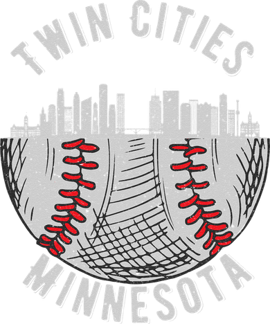 Cool Twin Cities Minnesota MN Baseball Skyline St. Paul MPLS Women's Long Sleeve Shirt