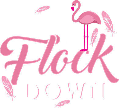 Calm The Flock Down Funny Pink Flamingo Bird Lovers Summer Button