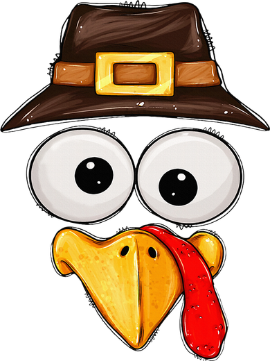 Cute Turkey Face Glasses Thanksgiving Family Kids Hoodie