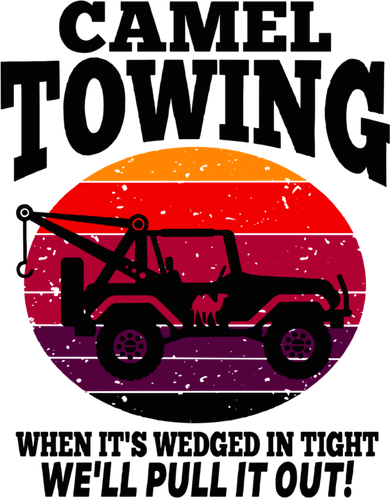 Camel Towing Gift Funny Retro Camel Towing Funny Halloween Gift Coaster